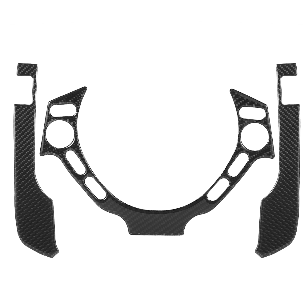 3-teiliges Set Carbonfaser-lenkradverkleidungen Mit Innenknopfabdeckungen, Passend Für Nissan Gtr R35 2008-2016