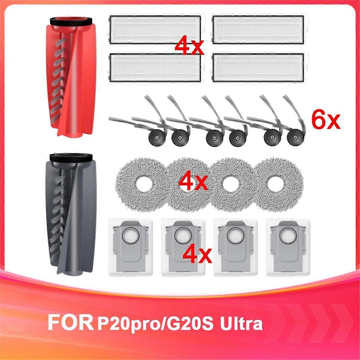 Seitenbürste, Hepa-filter Und Hauptwalze Für Qrevo Curv/p20 Pro – Komplettes Wartungsset, Langlebige Ersatzteile, Effizientes Reinigungszubehör, Einfacher Austausch Für Saugroboter.
