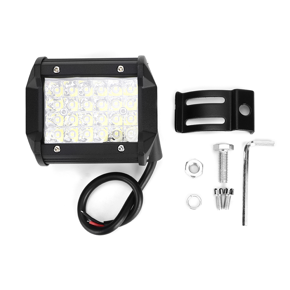 24 Leds, 4-reihig, 72 W, Ip67 Wasserdichte Arbeitsleuchte, Stroboskop-scheinwerfer Für Suvs, Leistungsstarke 4x24w Autoscheinwerfer.