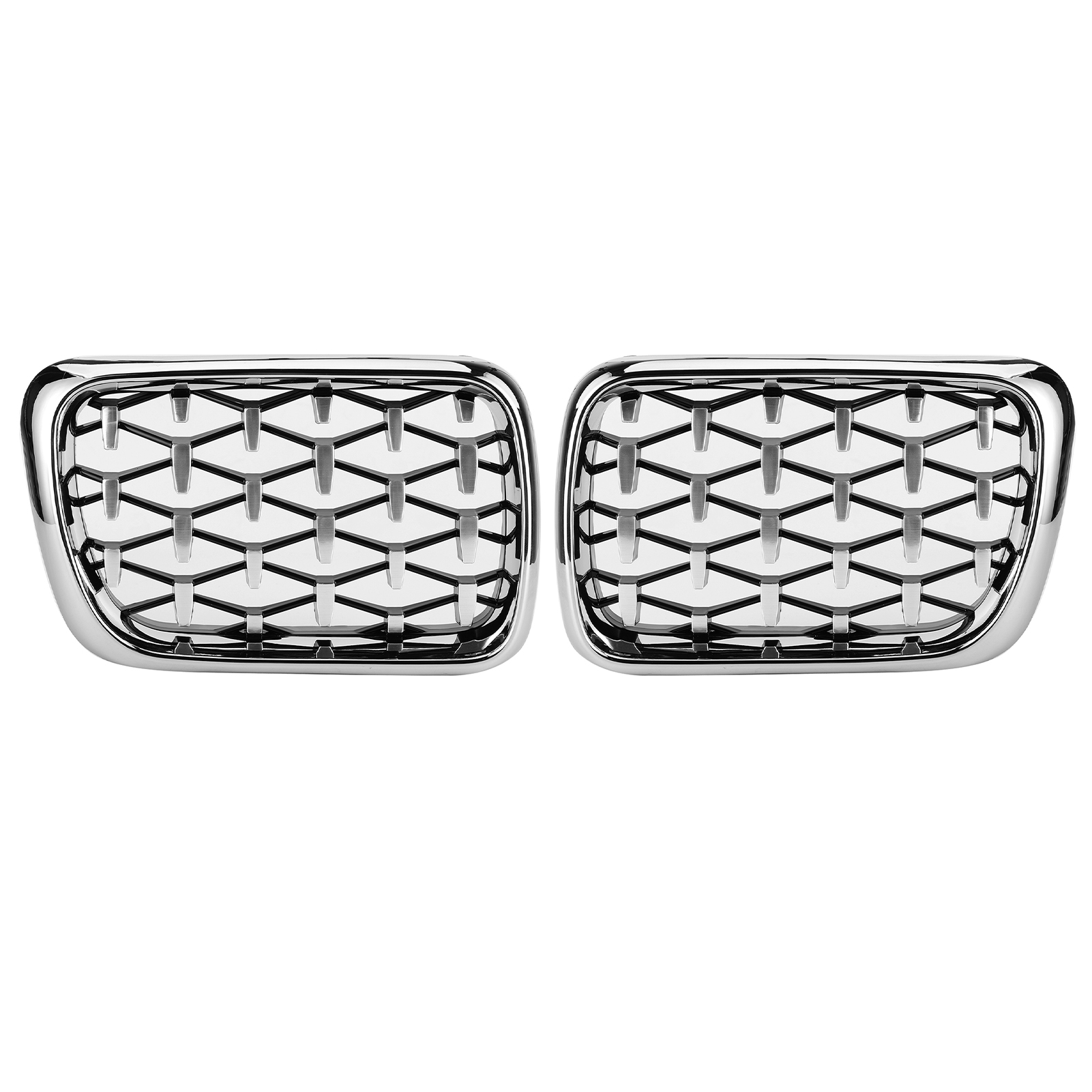Paar Fronthaubengitter, Nierenförmig, Verchromt, Teilenummer 51138195151, Kompatibel Mit Bmw 3er E36 M3 1997-1999.