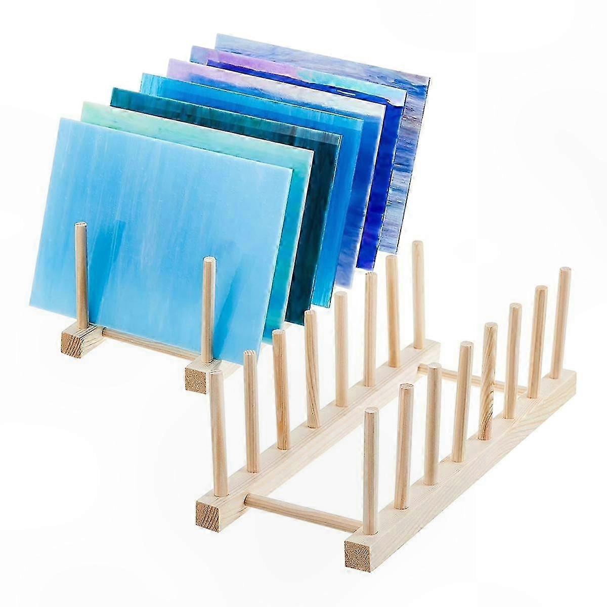 Aufbewahrungsregal Aus Getöntem Glas Für Teller Und Werkzeuge, Robuster Wandorganizer, Werkstattregal, Vielseitiges Modell, Handgefertigte Dekorative Oberfläche.