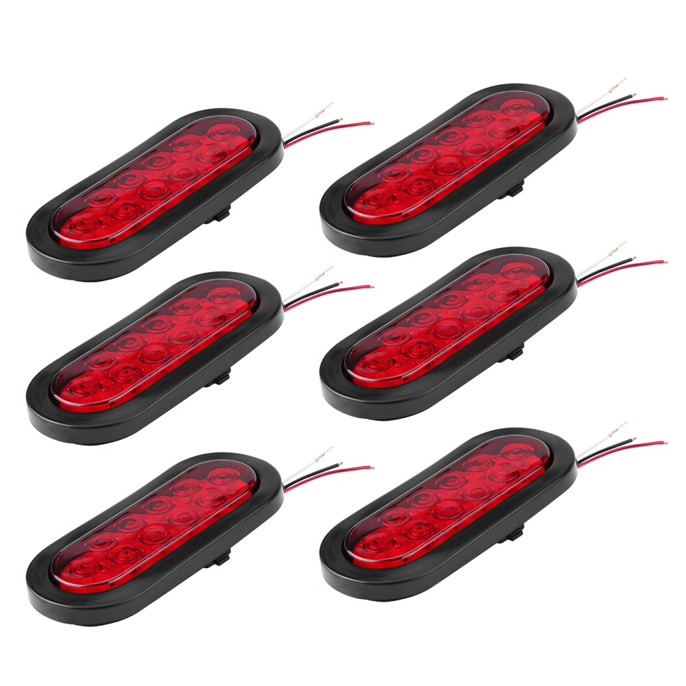 6 X 12v 10 Led Anhängerleuchten, Brems-/blinker-/parkleuchten, Beleuchtung Für Lkw, Transporter Und Anhänger