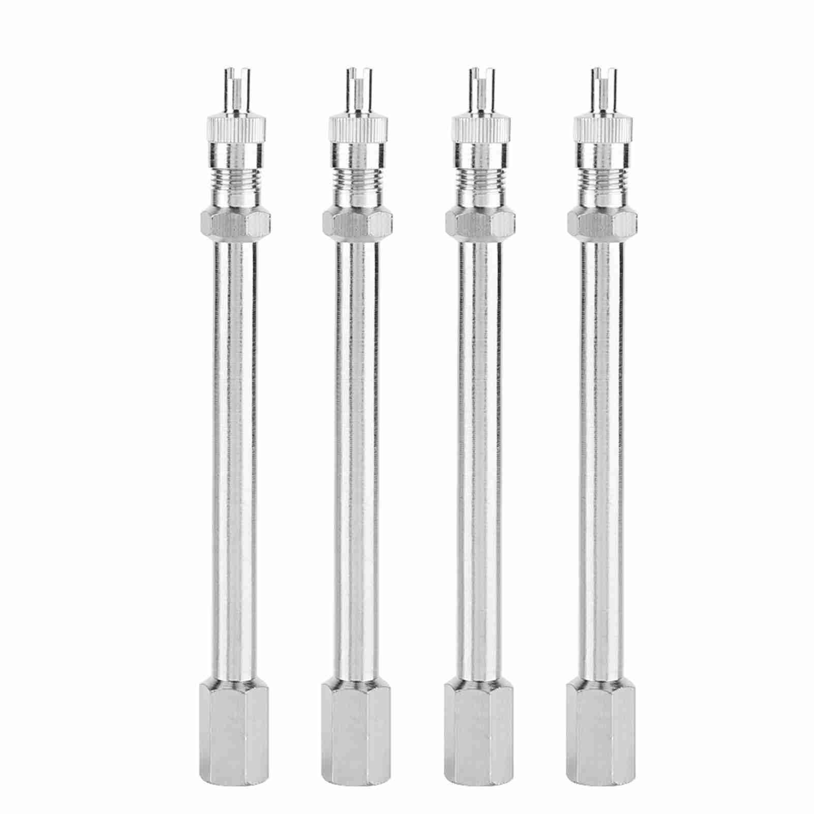4 Stück 100 Mm Chrom-reifenventil-verlängerungsschaft-radadapter Für Pkw Und Lkw