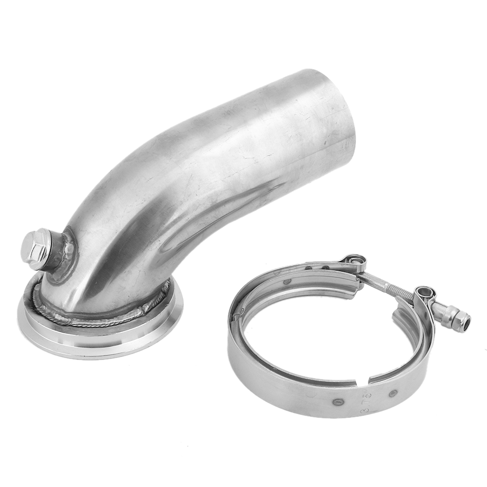 90° Abgewinkeltes Edelstahl-turbo-auspuffrohr Für Hy35 Hx He351 Mit Flansch Und V-band-klemme