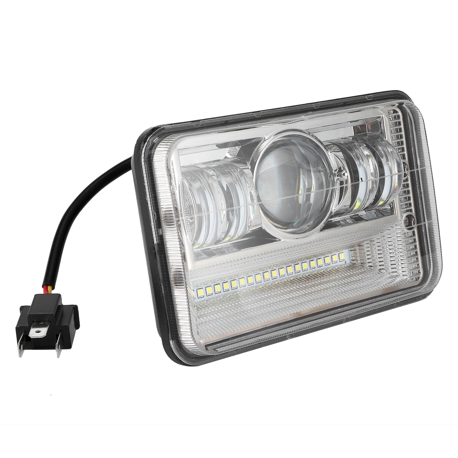 40w H4 Quadratischer 6000k Led-arbeitsscheinwerfer, Universelles Fern-/abblendlicht Für 4x4 Suv Atv Trucks.