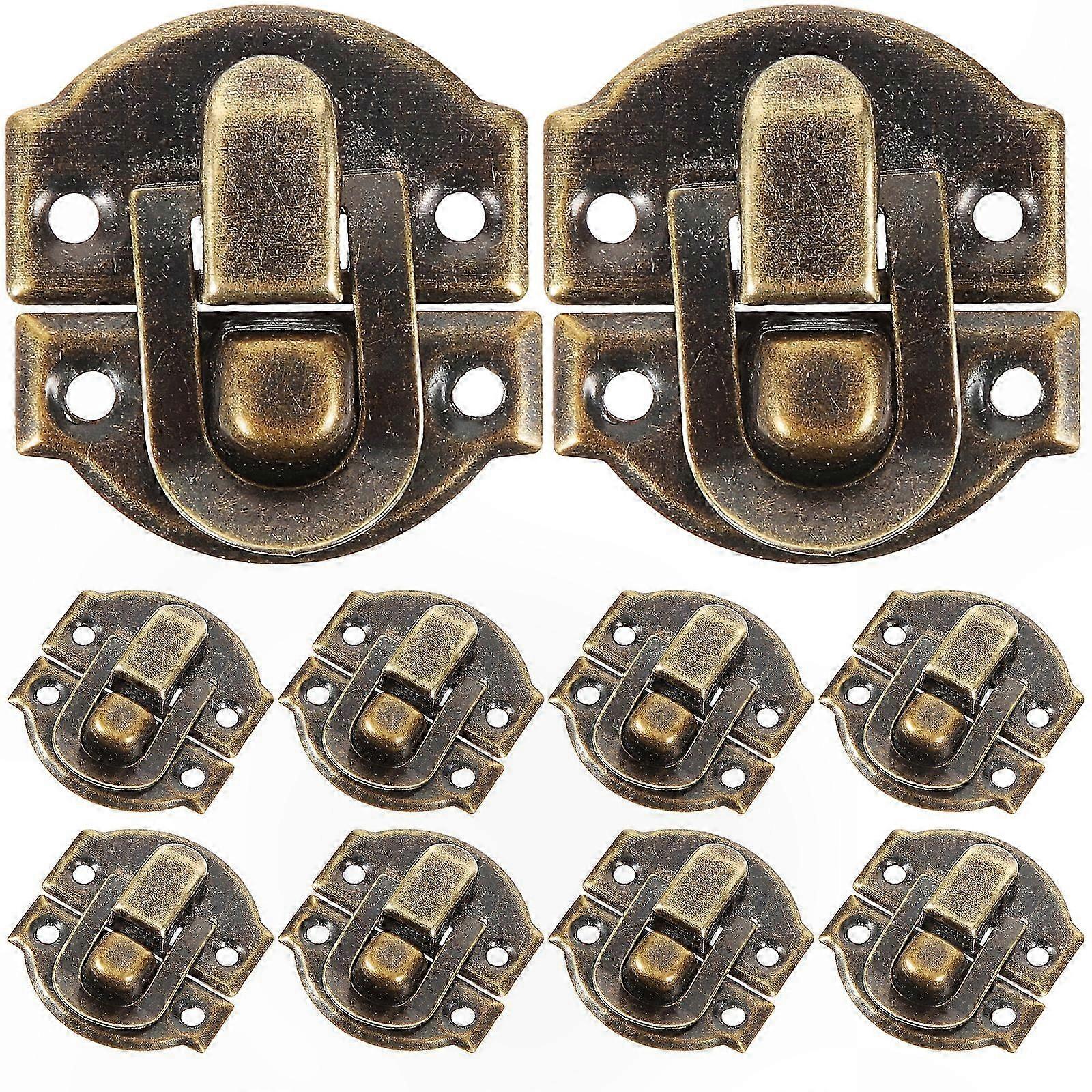10 Antike Metall-verschlüsse Für Holzkisten, Haken Und Riegel, Abwaschbare Oberfläche, Gealtert, Kleine Größe Für Geschenke Und Aufbewahrung