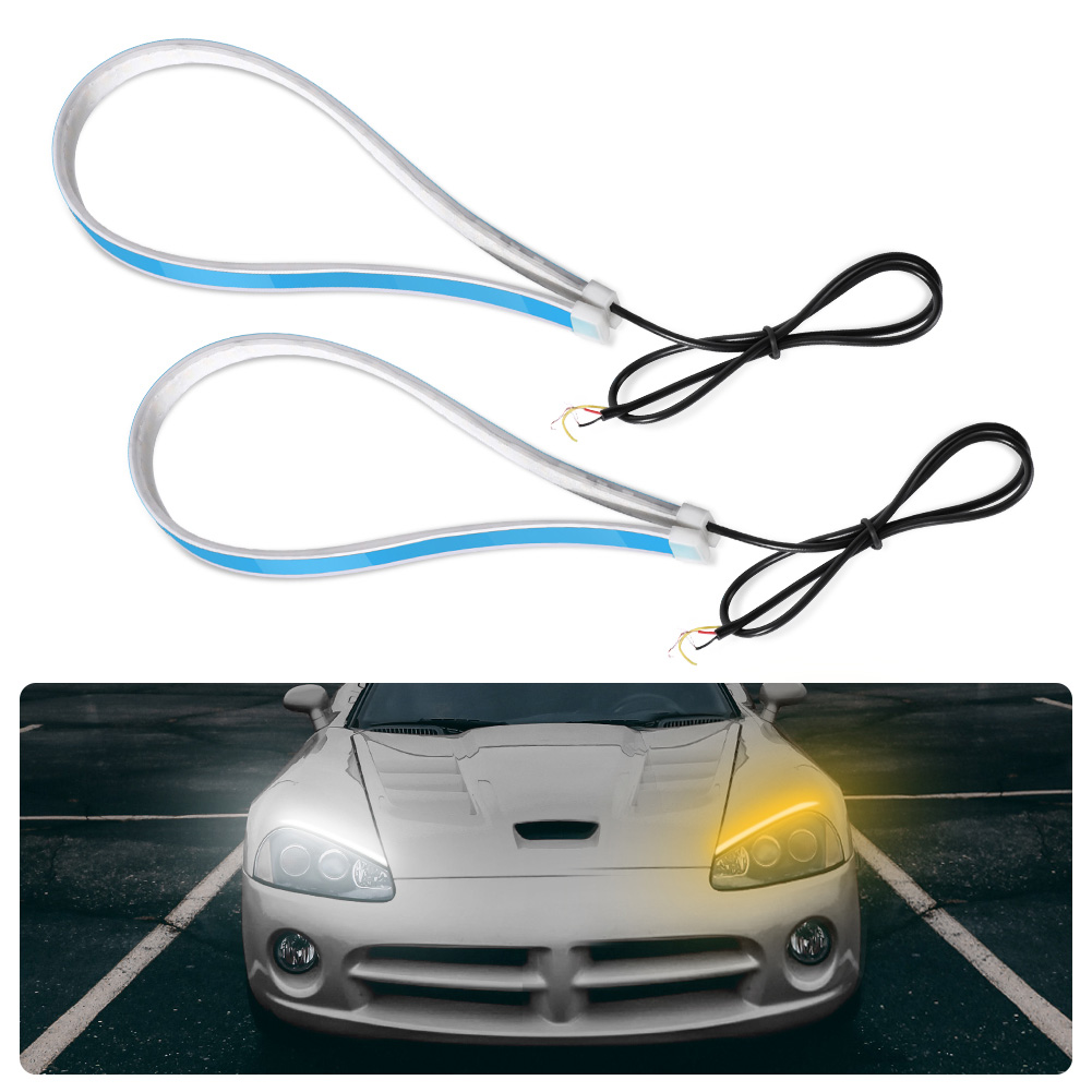 60 Cm Ultradünner, Flexibler Led-streifen Für Tagfahrlicht Und Blinker Am Auto
