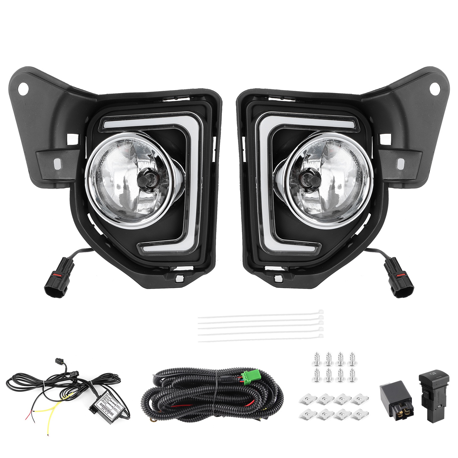 Paar 6000k Led-tagfahrlichter (drl) Mit Blinkern Und Nebelscheinwerfern Für Hiace 2015-2018