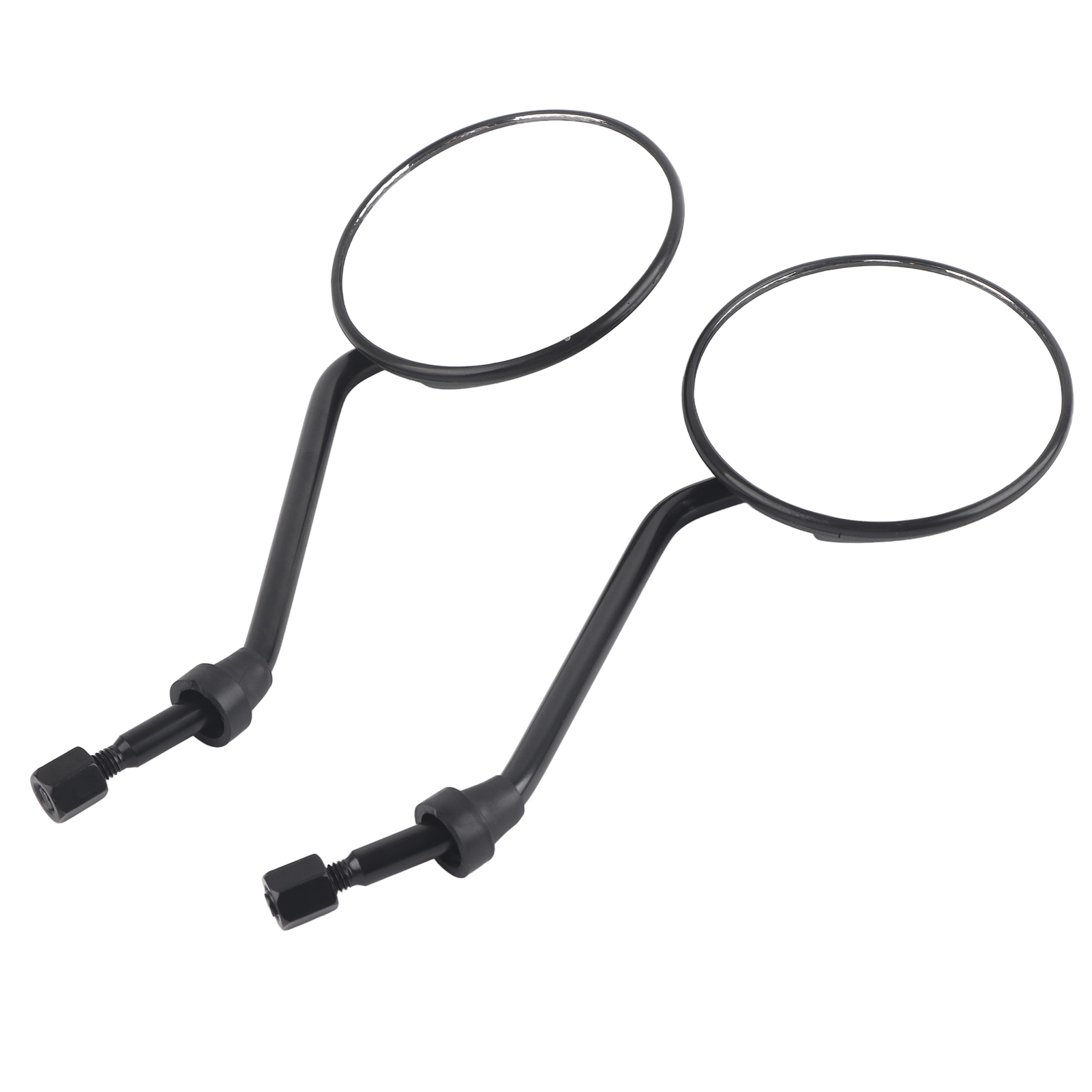 2 Universelle 8-mm-rundspiegel Für Motorrad, Elektroroller Und Fahrrad – Retro-silber-stil