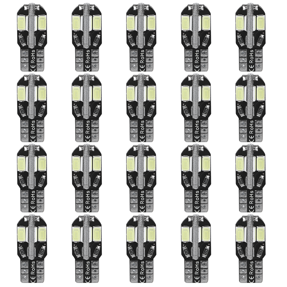20 Stück 8-led T10 194 168 W5w 5730 Led-lampen Für Kfz-seitenleuchten Mit Canbus