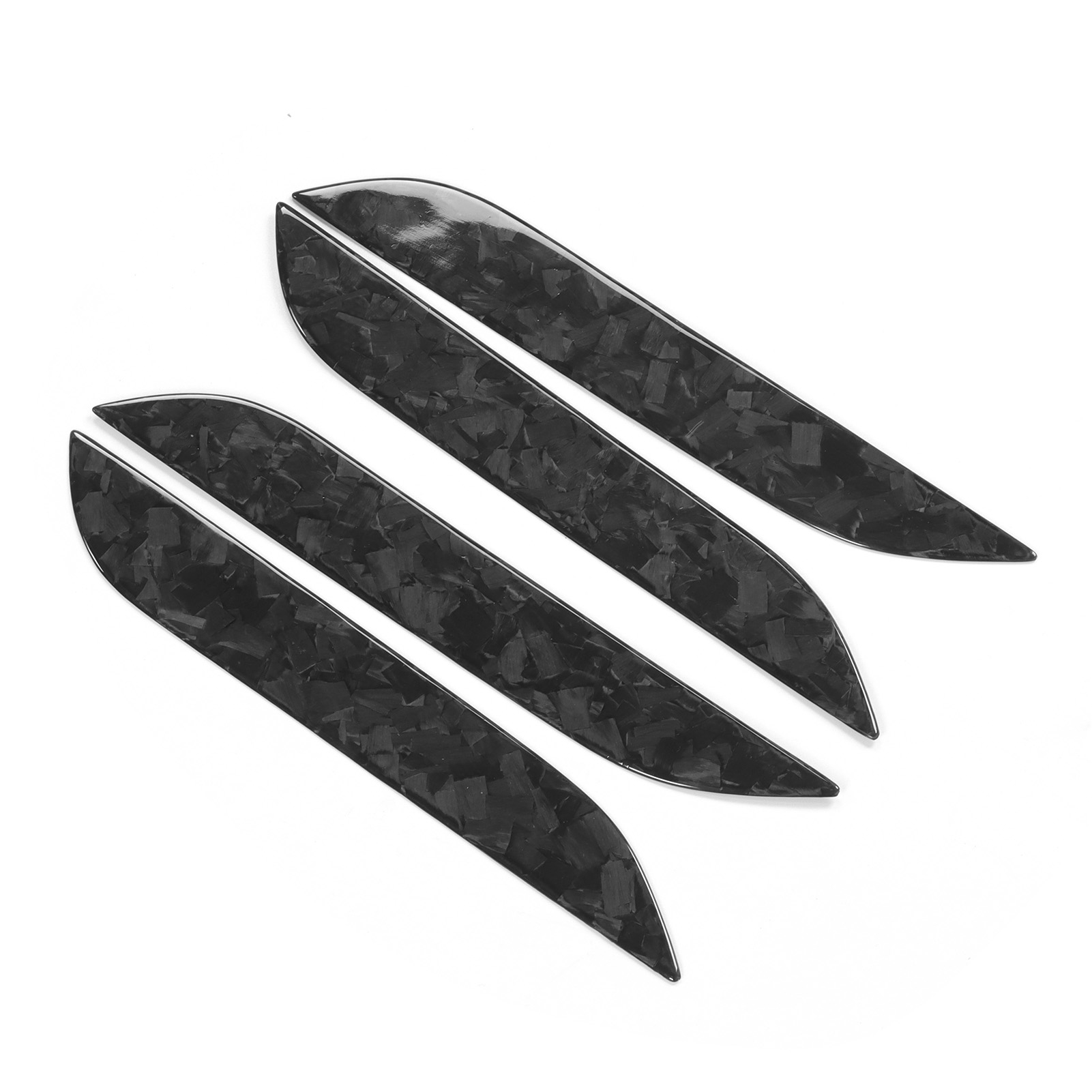 4-teiliges Türgriff-zierleisten-set Aus Echtem Carbonfaser, Kompatibel Mit Tesla Model S (2014–2021), Geschmiedete Hochglanzoberfläche
