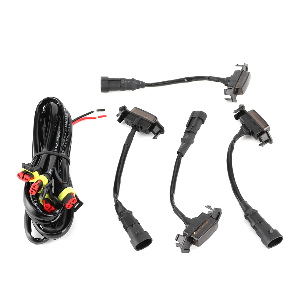 4 Stück Led-kühlergrillleuchten Mit Getönten Linsen Und Kabelbaum Für Toyota Tacoma 2016-2019