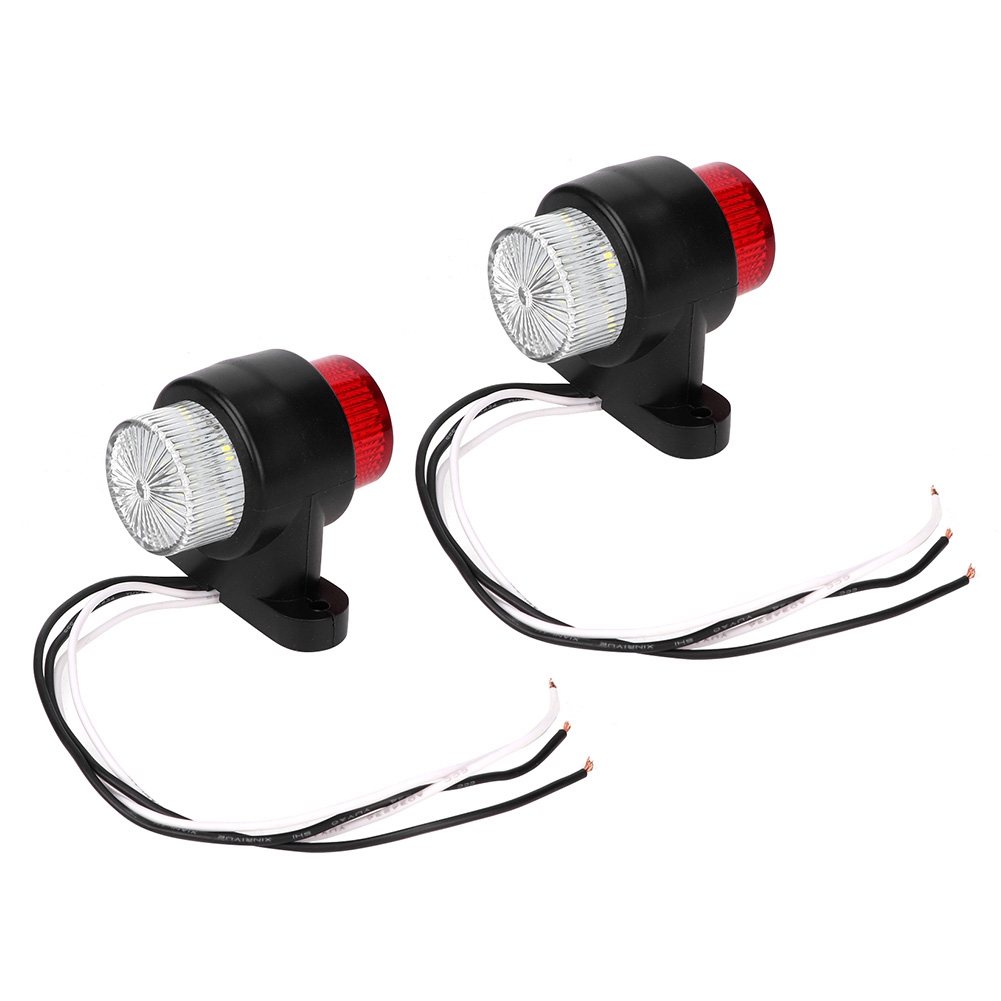 2 Led-positionsleuchten Mit 8 Glühbirnen Für Anhänger, Seitliche Warnleuchten, 10–30 V