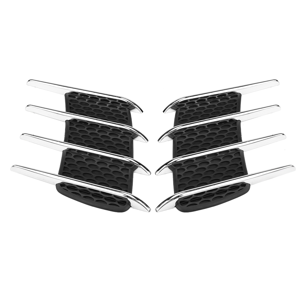 Paar Dekorative Aufkleber Für Die Seitlichen Lüftungsschlitze Der Motorhaube, Haifischflossen-design, Zierleiste.