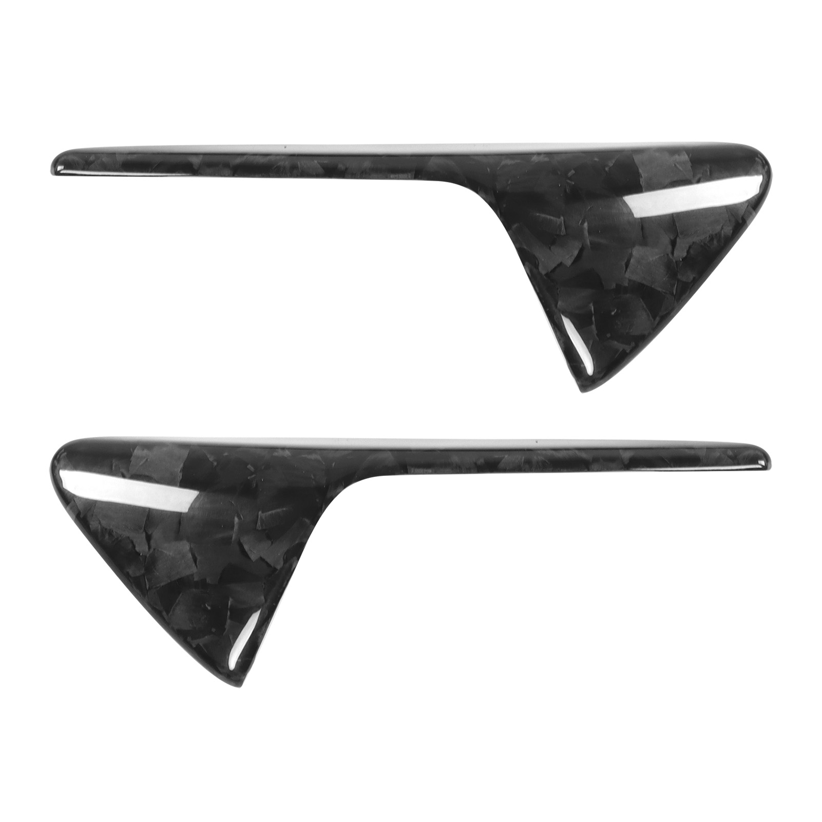 Set Aus 2 Seitenkamerablenden Aus Echtem Carbonfaser, Glänzende Marmoroptik, Für Tesla Model 3 Sx Y.