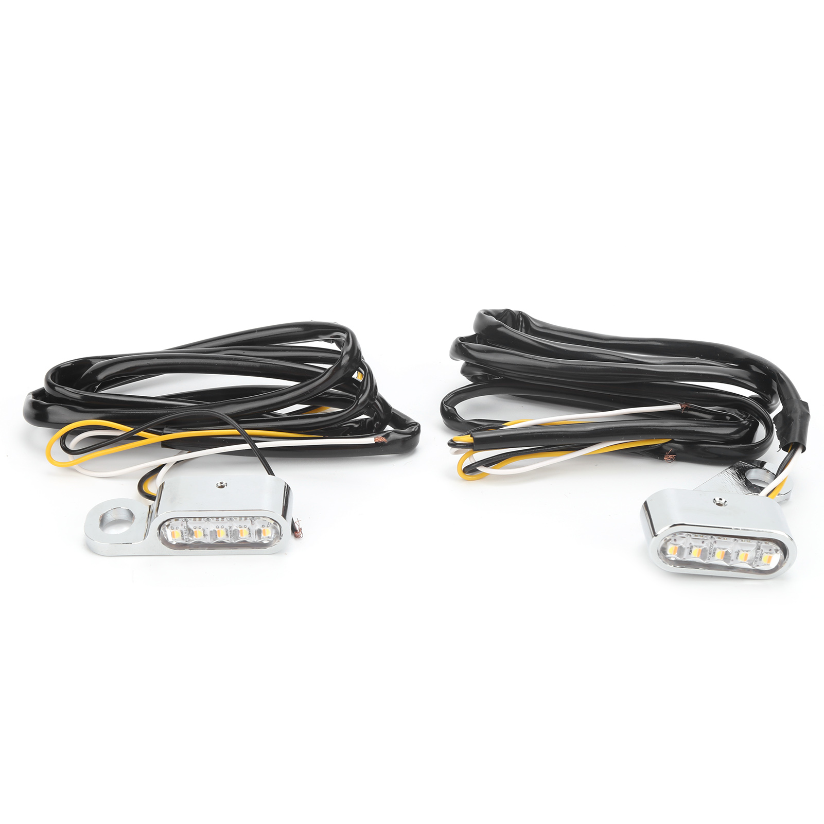 2er-pack 12v Led-motorradblinker, Kompatibel Mit Xl 48 72 1200 883 2004-2020, Silberchromfarbene Blinker