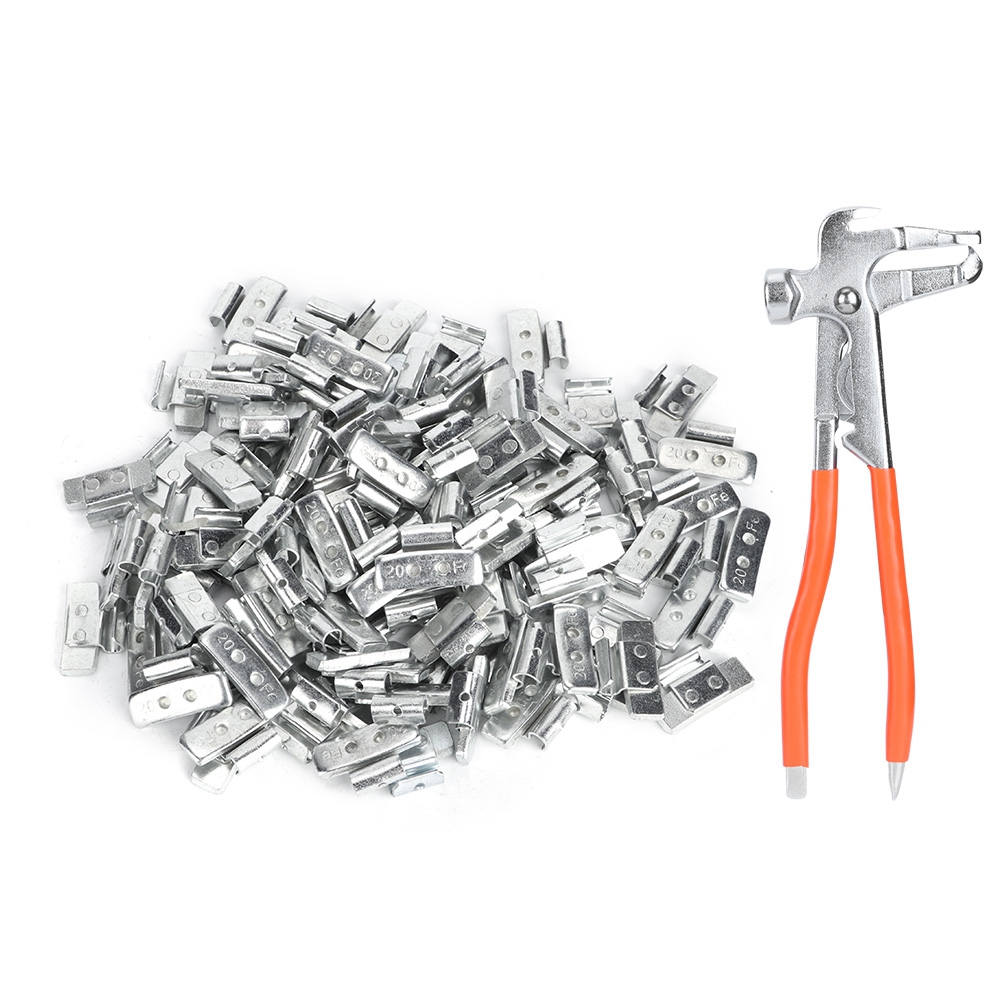 Packung Mit 100 P-förmigen Auswuchtgewichten, 20 G Pro Haken, Mit Reifenauswuchtklemme