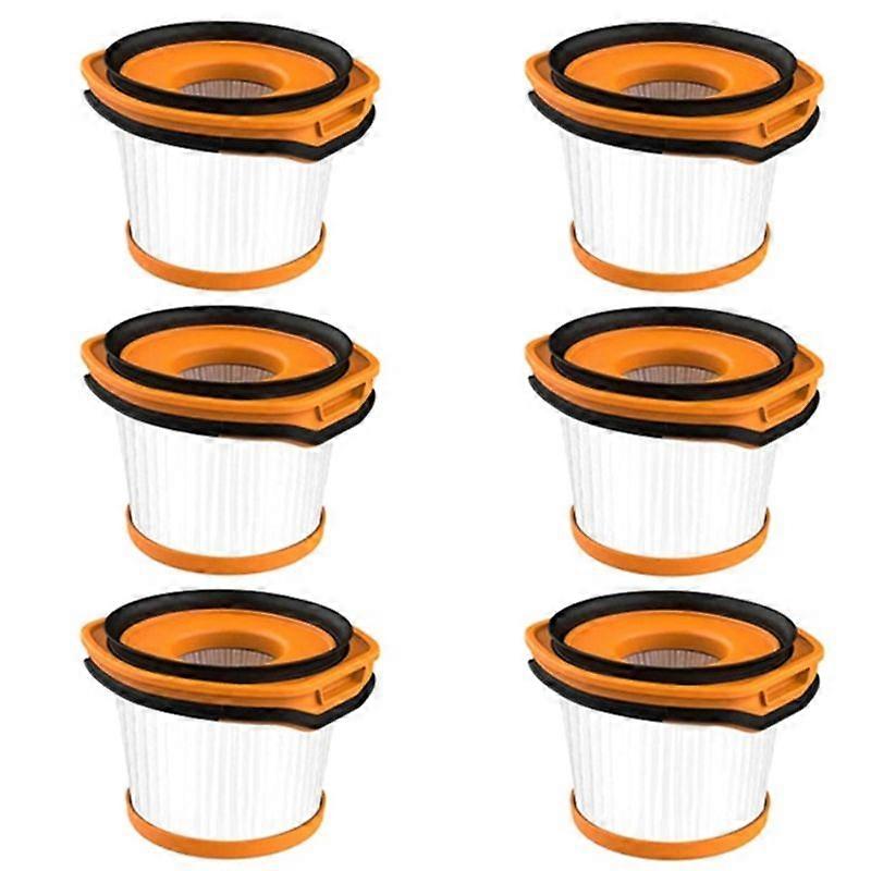 Packung Mit 6 Ersatzfiltern Für Den Kabellosen Stielstaubsauger Wandvac Wv360 Ws620 Ws630 Ws632, Kompatibel Mit Den Genannten Modellen, Hochleistungs-ersatzteile, Einfacher Und Langlebiger Austausch F
