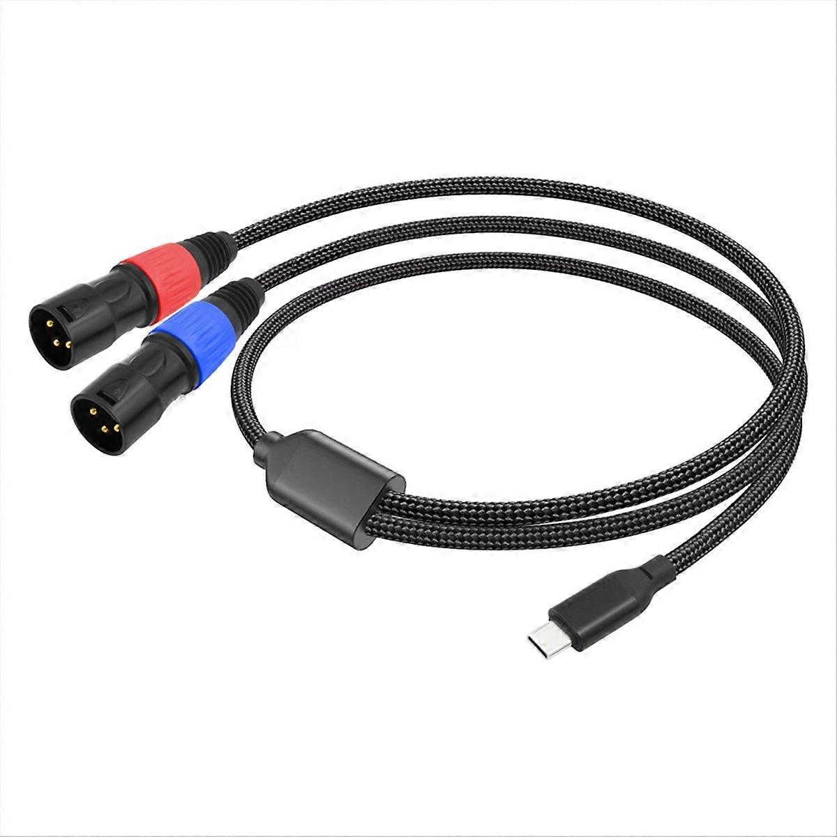 Usb-c-auf-dual-xlr-stecker-audiokabel, 100 Cm, Für Mischpult, Audio-interface, Symmetrische Verbindung