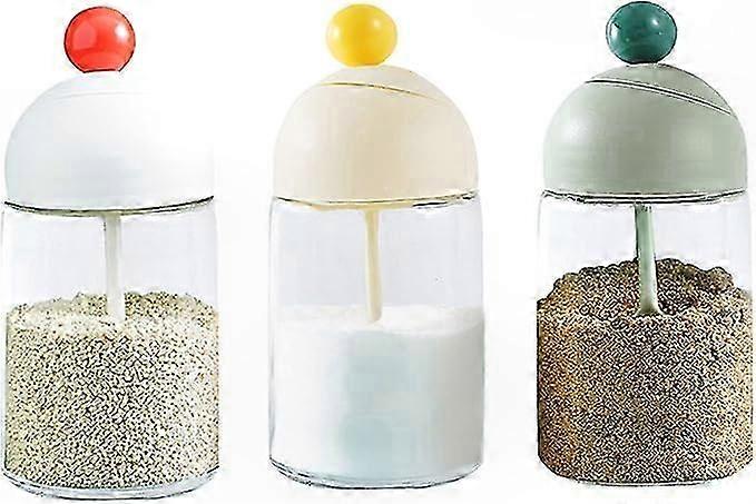 Set Mit 3 Gewürzgläsern Aus Glas Mit Deckel, Ideal Für Camping Und Outdoor-aktivitäten