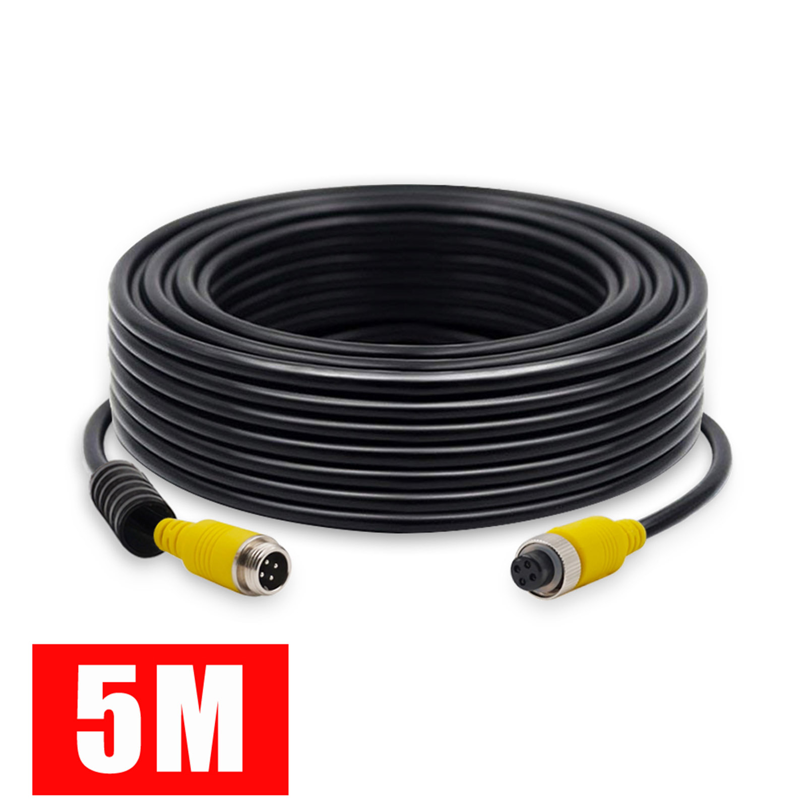 4-poliges, 5 Meter Langes (16,4 Fuß) Wasserdichtes Video-verlängerungskabel (stecker/buchse) Für Wohnmobile, Anhänger, Lkws Und Busse