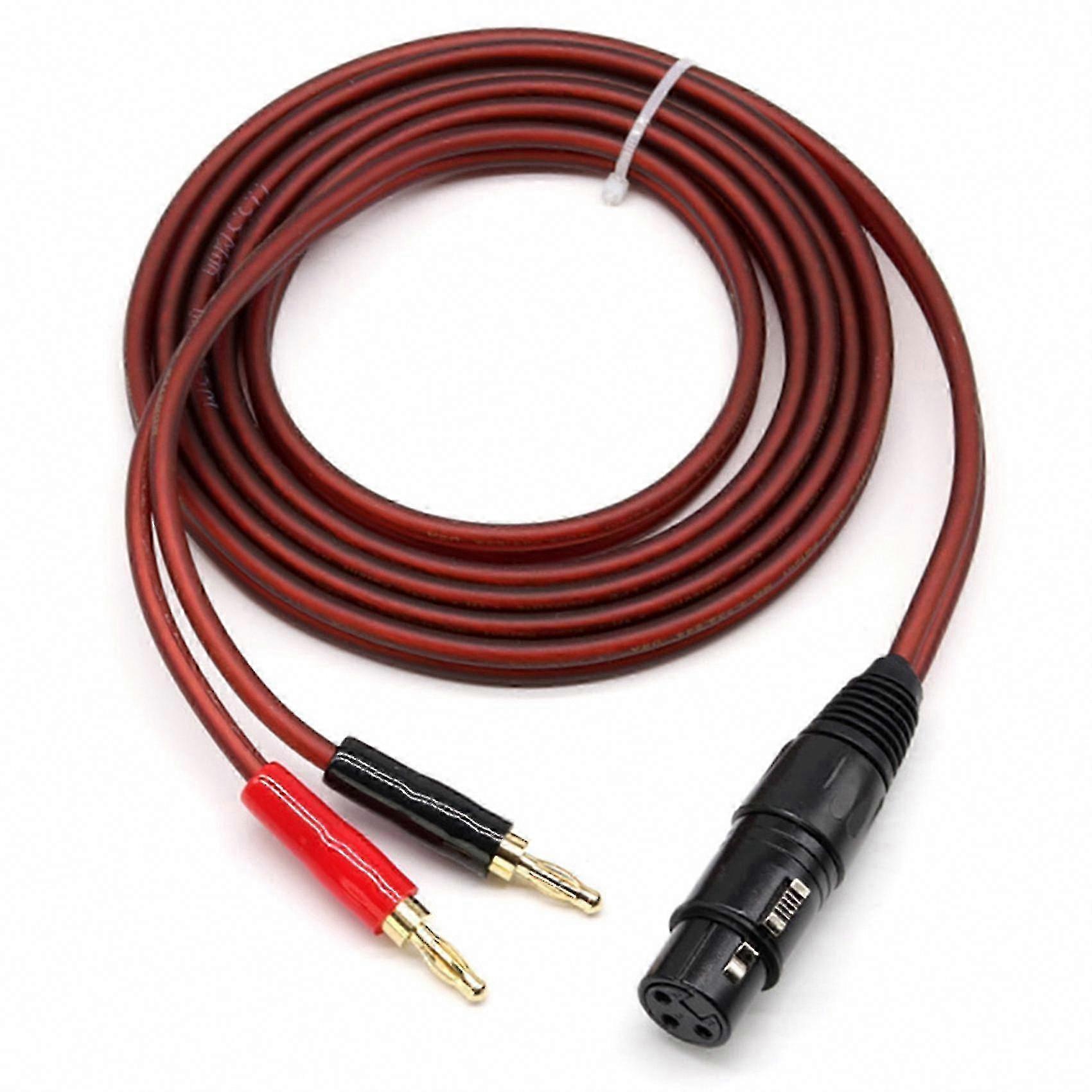 4 Mm Vergoldetes 3-pin Xlr-lautsprecherkabel (weiblich) Auf Bananenstecker, Vergoldete Professionelle Audioanschlüsse, Steckerpaar, Lautsprecherkabel, Signaladapter, Studioqualität, Flexible Länge, Mä