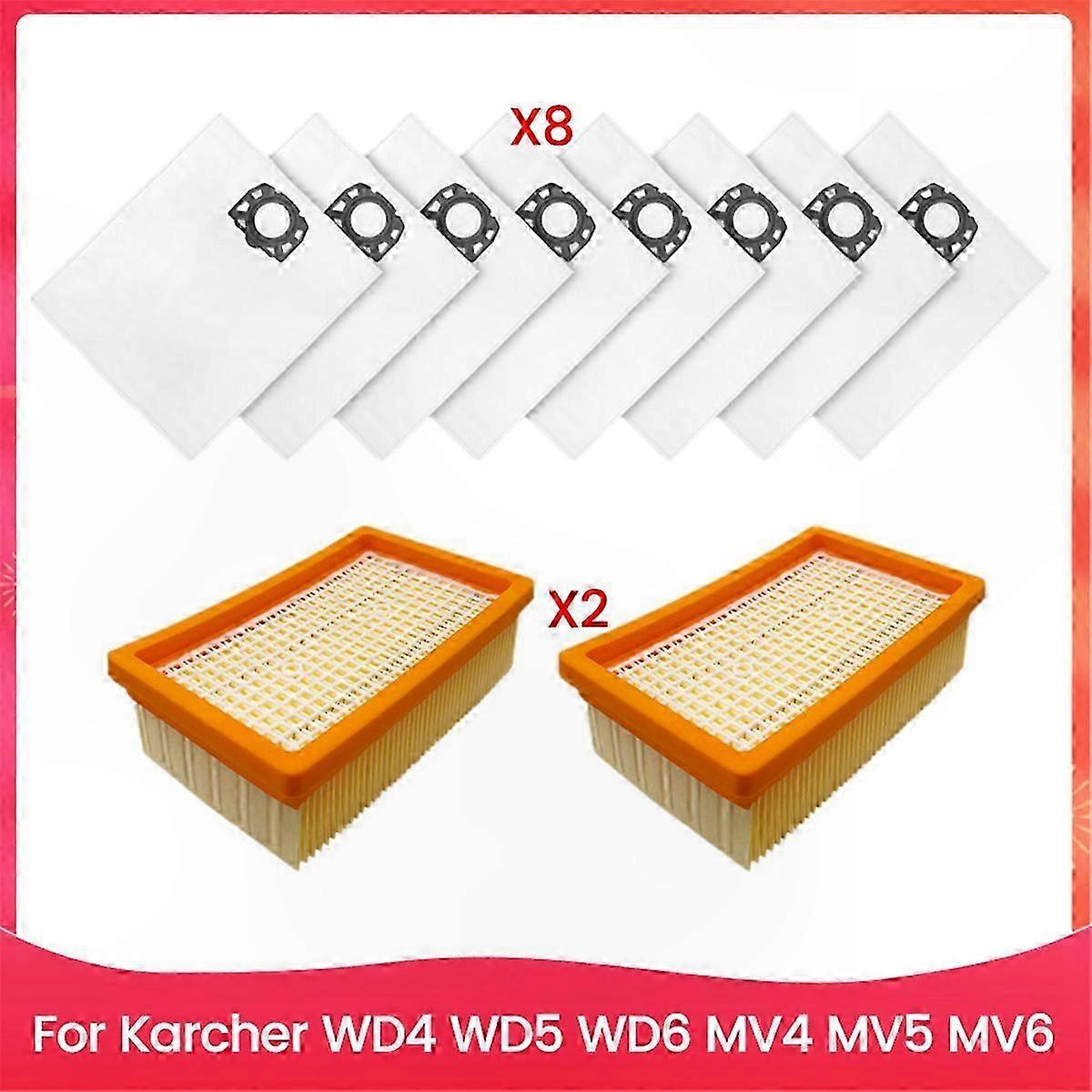 Ersatzfilter Und Staubbeutel Für Nass- Und Trockensauger Wd4, Wd5, Wd6, Mv4, Mv5 Und Mv6 – 10er-packung