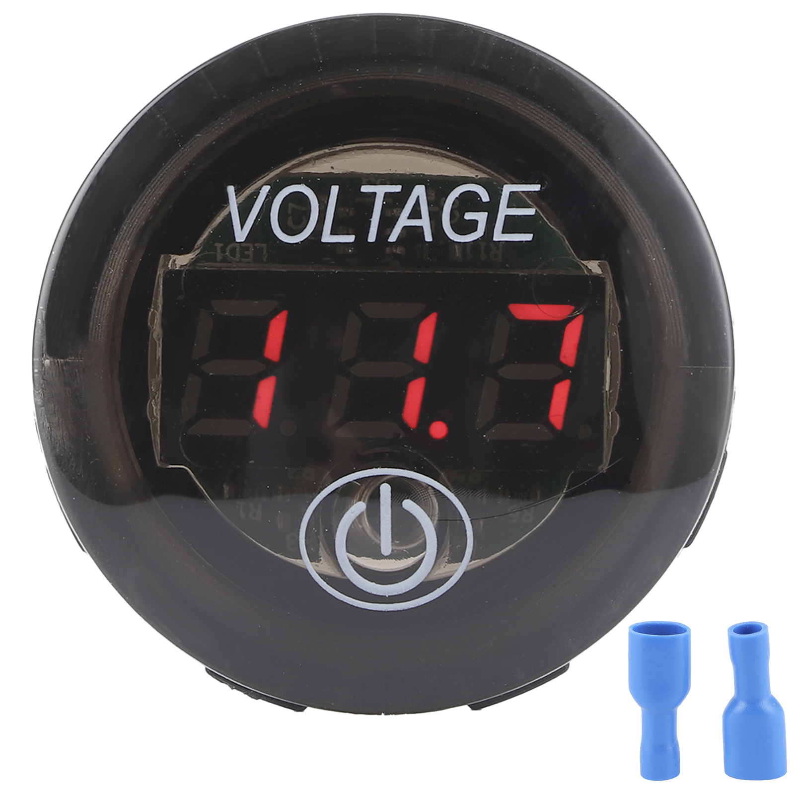 Universelles 12–24 V Dc Led-digitalvoltmeter Für Autobatterien, Spannungsanzeige Mit Rotem Berührungsschalter