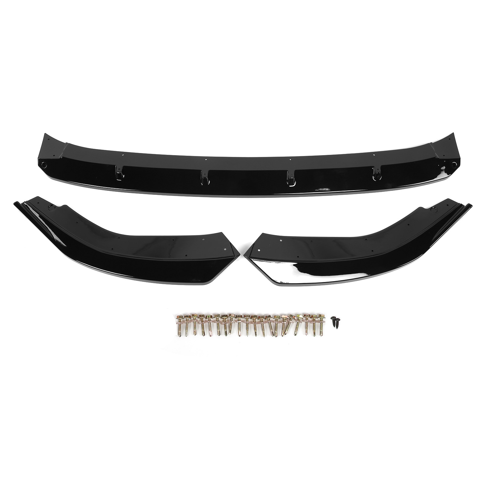 K·seek Design 3-teiliger Frontstoßstangenspoilerlippen-modifikation Für Mk8 2021+ (glänzend Schwarz)