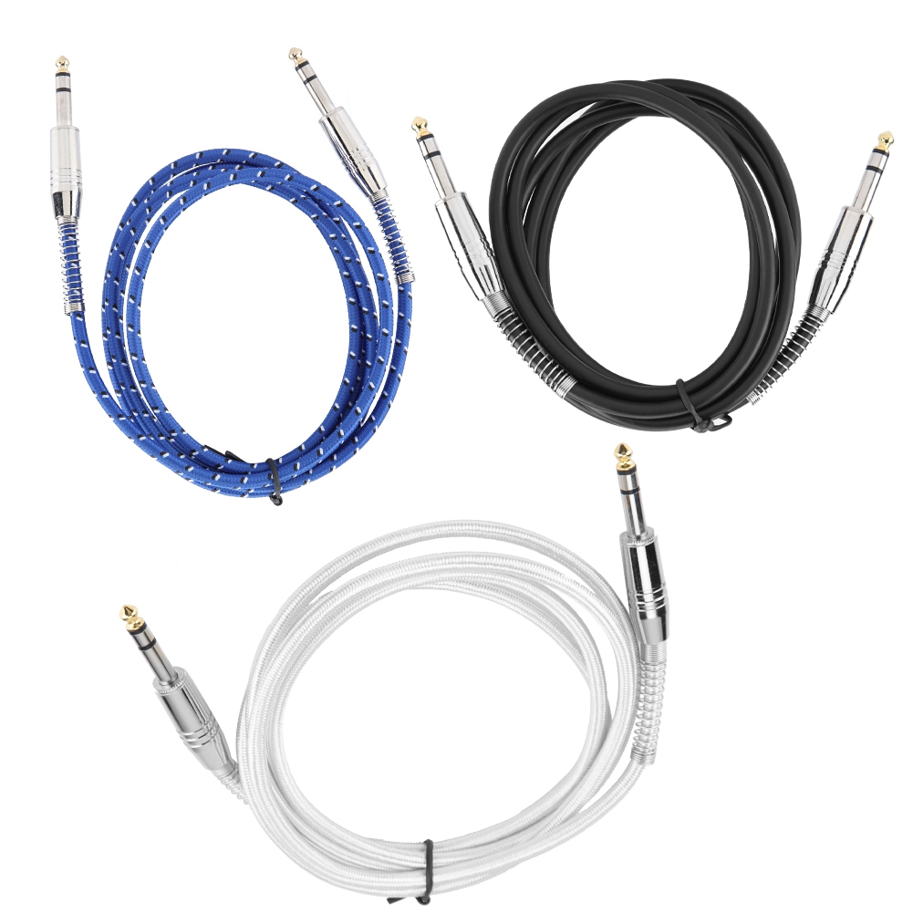 Set Mit 3 Abgeschirmten Audiokabeln Für E-gitarre, 1,8 M, 6,35-mm-klinkenstecker (stecker Auf Stecker), Für Auto