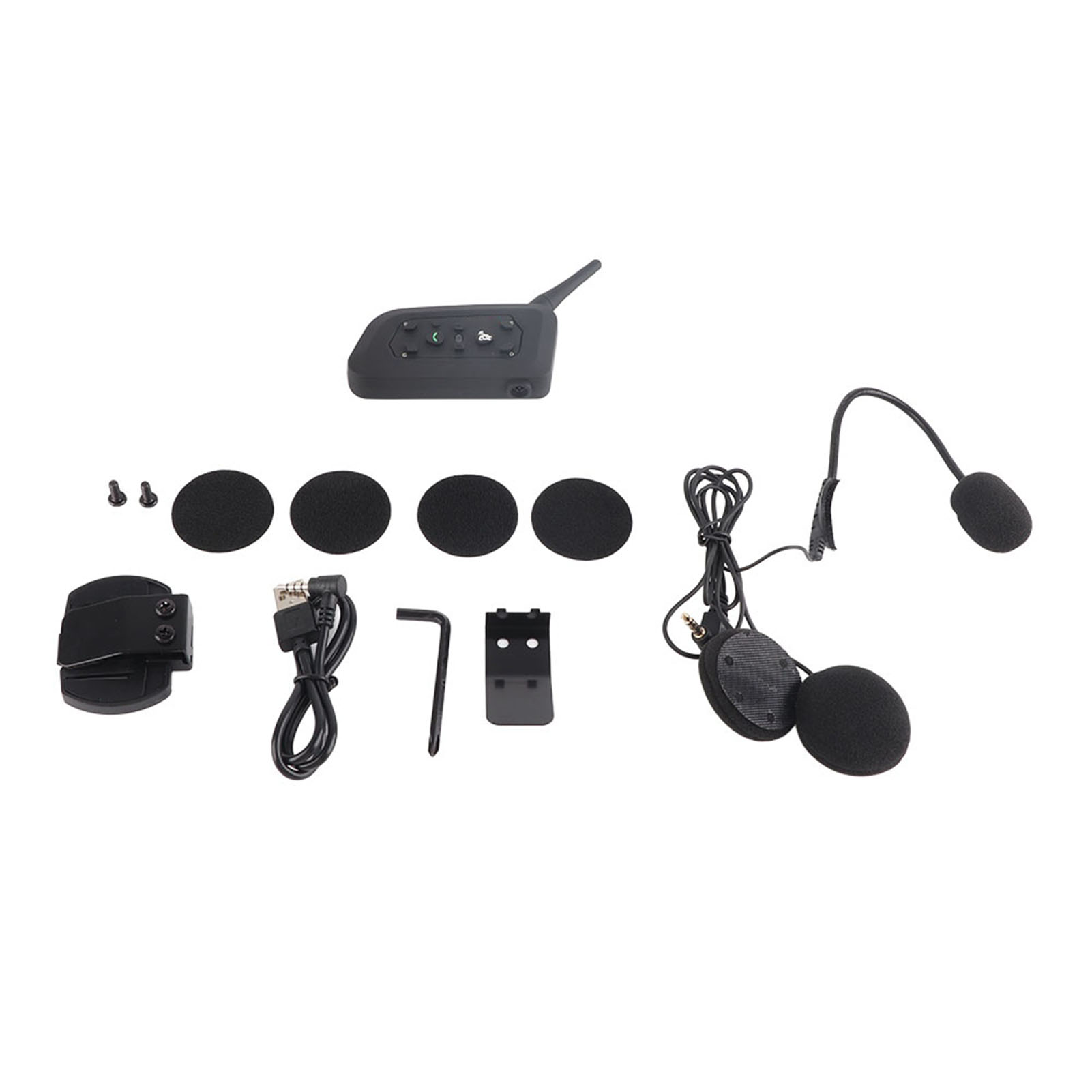 Motorradhelm V6-1200, Kabelloses Bluetooth-intercom-system Für 6 Fahrer, Audio-headset