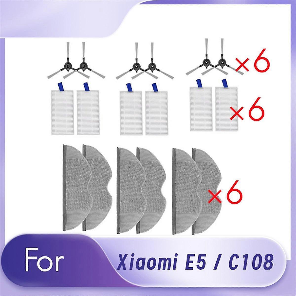 18-teiliges Ersatzteilset Für Den Saugroboter E5/c108, Komplettes Reinigungszubehör, Ideales Wartungsset Für Automatische Saugroboter, Langlebige Komponenten, Multifunktionales Set