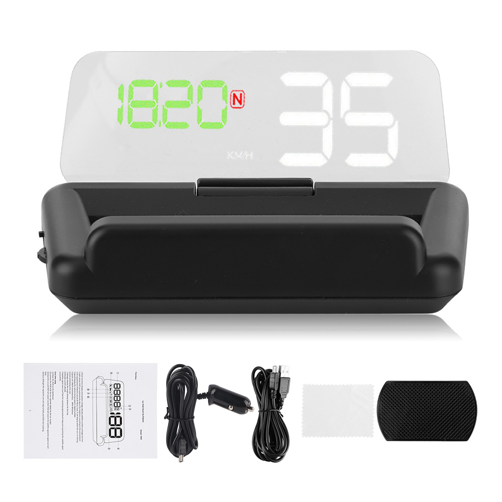 T900 Multifunktions-projektionsleinwand Mit Gps-hud Für Autos, 3,6-zoll Universal-hd-head-up-display