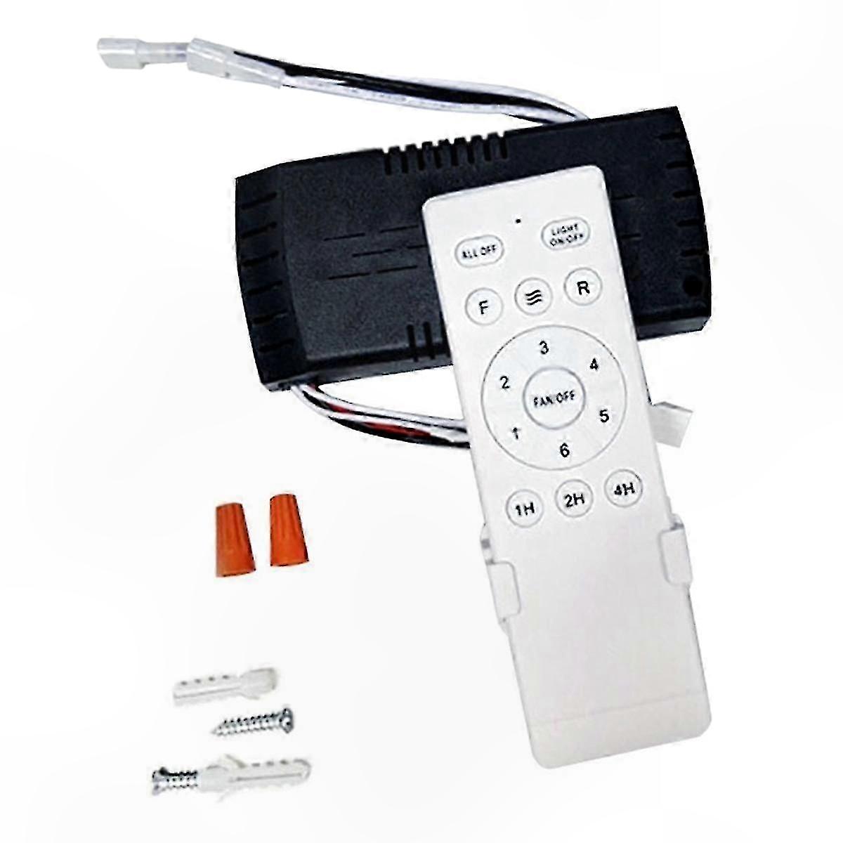 Ersatzfernbedienung Für Deckenventilator, 6 Geschwindigkeitsstufen Mit Timer, Kompatibel Mit Gleichstrommotor, Komplettset