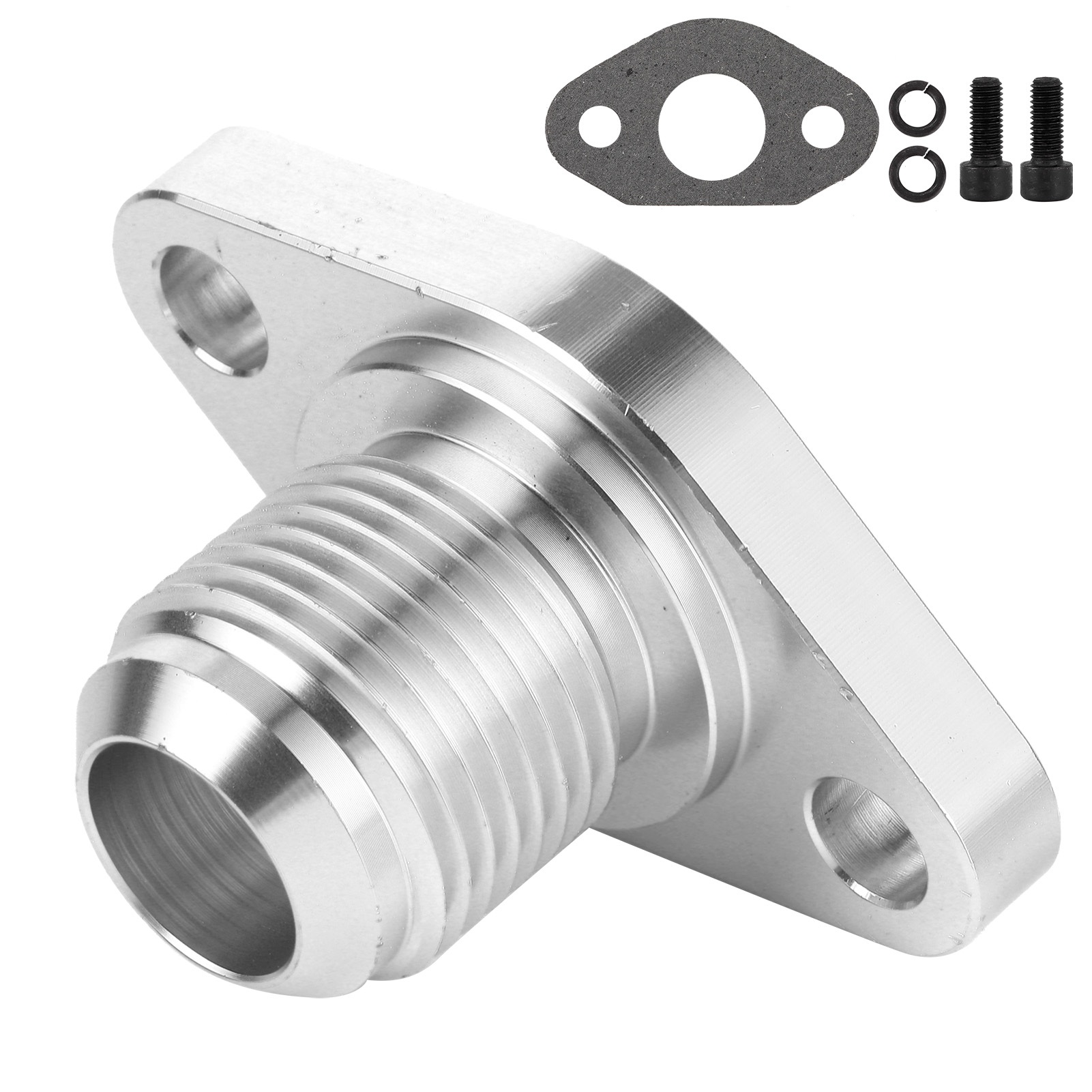 An12 Ölrücklaufflansch Aus Aluminiumlegierung, Anschlussadapter Kompatibel Mit Garrett T3 T4 T04b T04e