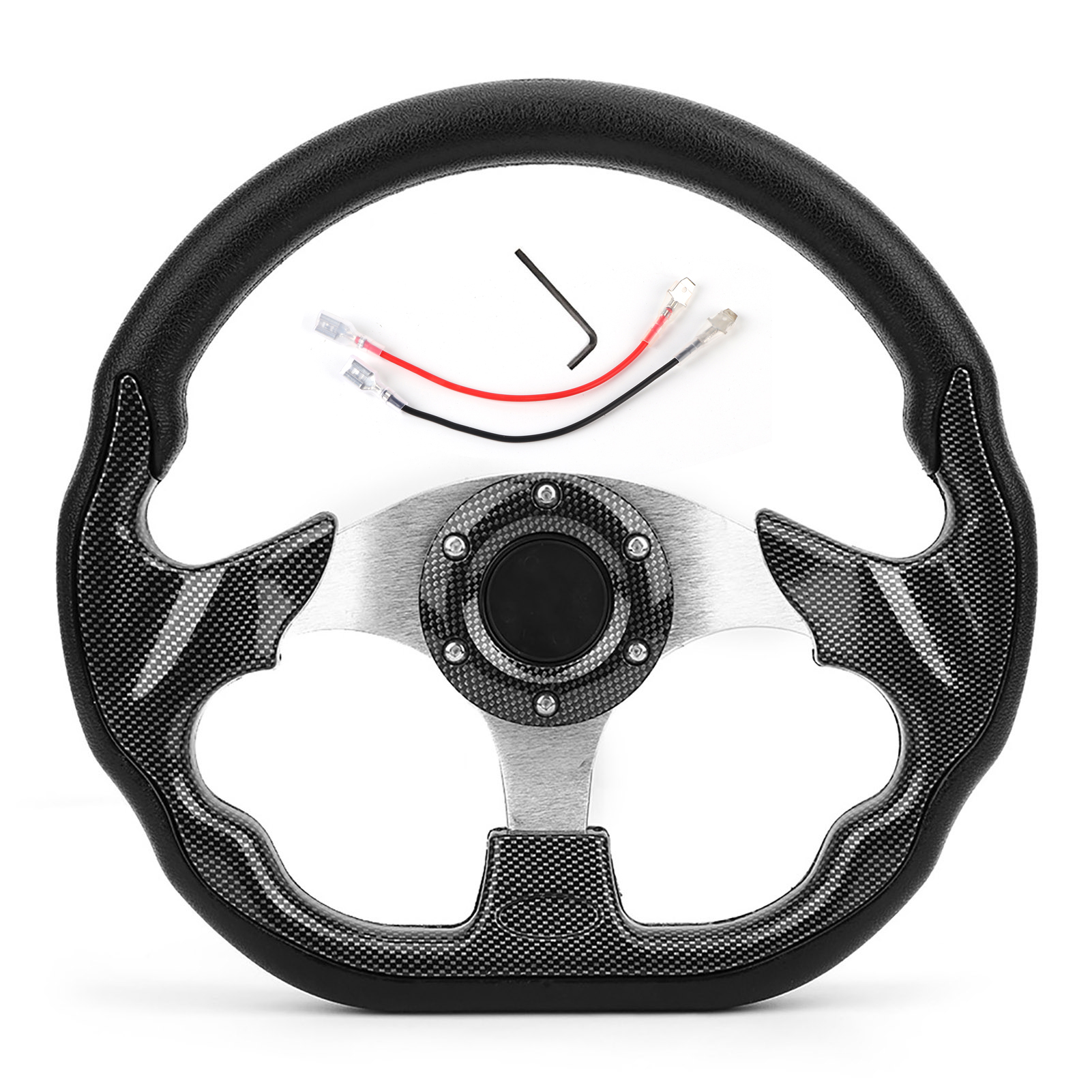 Universelles 320-mm-rennlenkrad Aus Kohlefaser Mit Hupenknopf, Drift-stil Für Autos