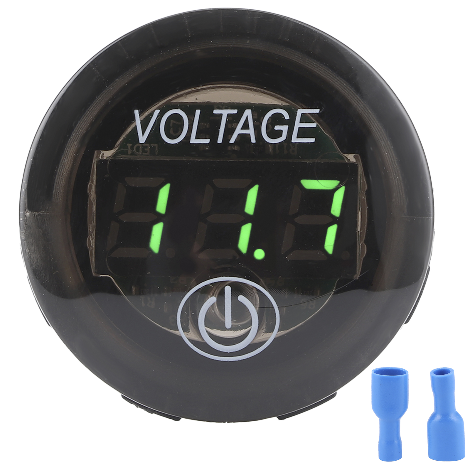 Universelles Digitales Gleichstrom-voltmeter (12–24 V) Mit Led-anzeige Und Grünem Berührungsschalter Für Autobatterien