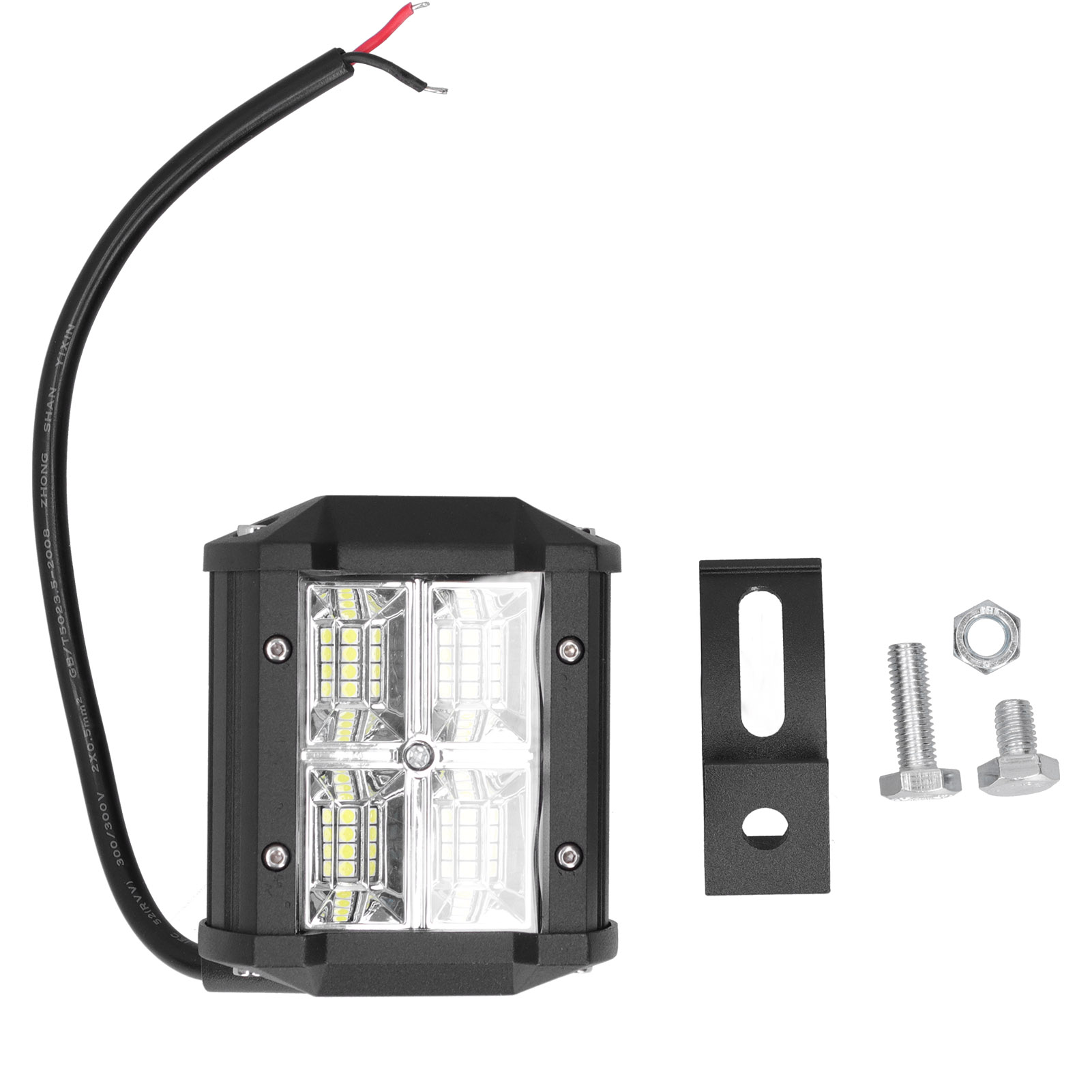 48w Led-arbeitsleuchte, Weiß, Quadratisch, Universell Einsetzbar Für Auto, Geländewagen, Lkw, Boot, 12v