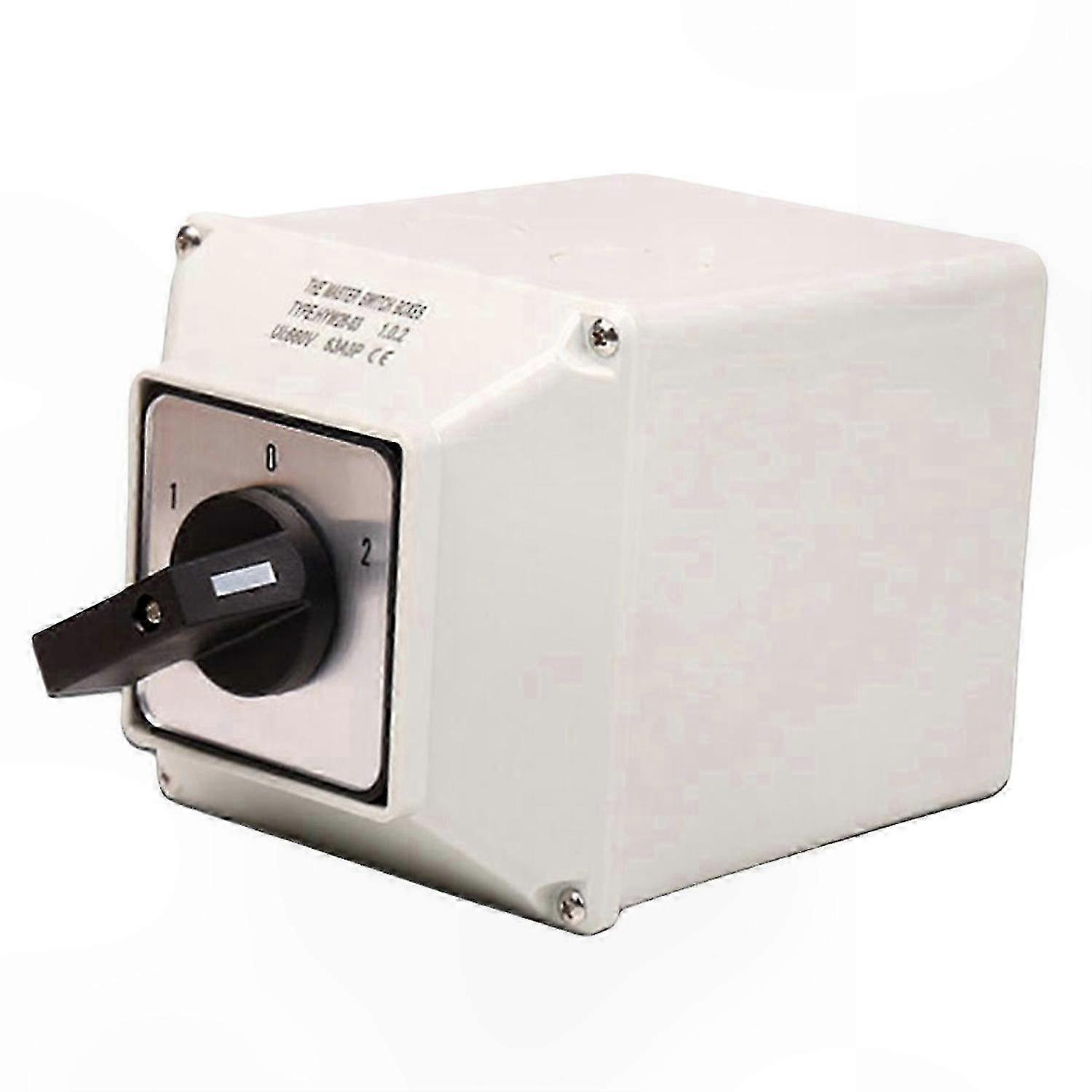 Universeller Drehschalter 32a, 3 Positionen, 2 Phasen, 1-0-2 Konfiguration, Wasserdichtes Gehäuse Ip65, Für Motorsteuerungen Und Industrielle Installationen, Zuverlässiger Stromkreiswechsel, Vielseiti