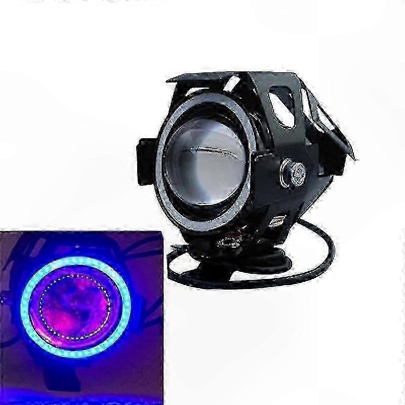 125-w-u7-led-motorradscheinwerfer, Rostfreier Fernscheinwerfer, Kaltweißes Licht Mit Angel-eye-ring Für Offroad-motorräder, Nebelscheinwerfer Für Den Außenbereich, 1-teiliges Set