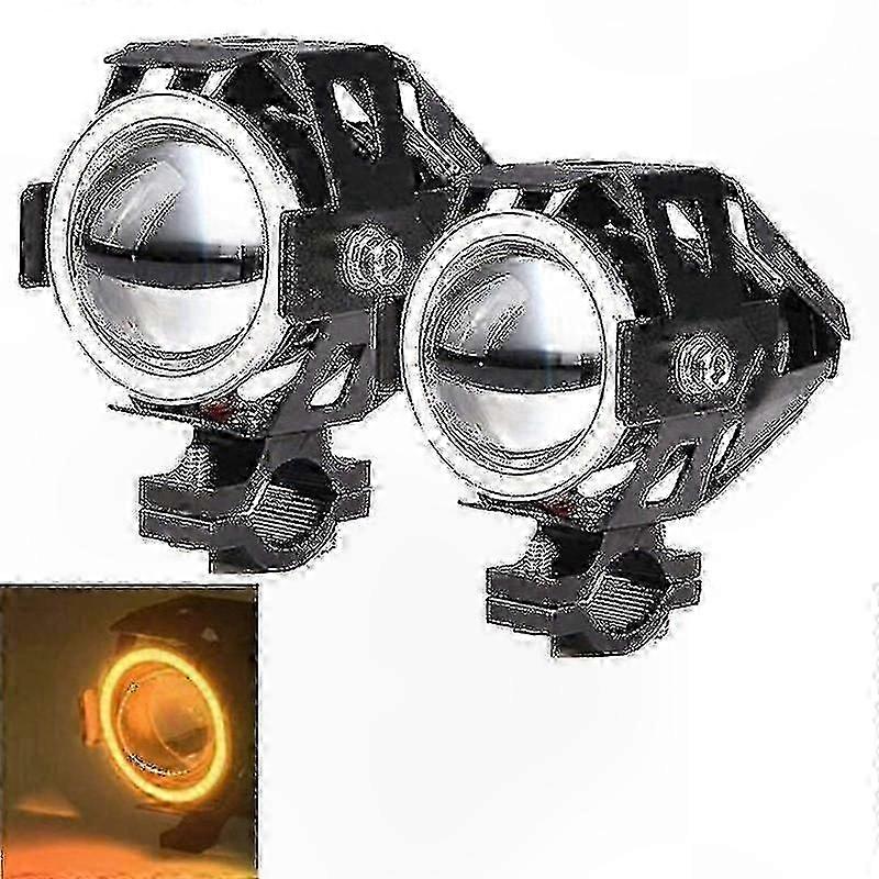 125-w-u7-led-motorradscheinwerfer, Fernlicht, Blendfreier Nebelscheinwerfer, Suchscheinwerfer Mit Angel-eye-ring