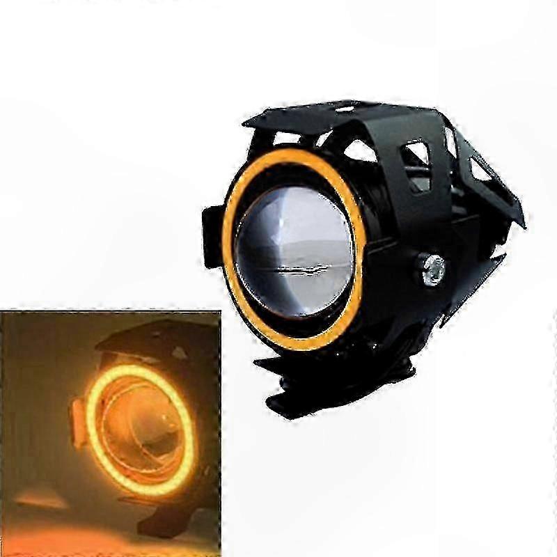 125w U7 Led Motorradscheinwerfer Fernlicht Nebelscheinwerfer Spot Mit Angel Eye Halo