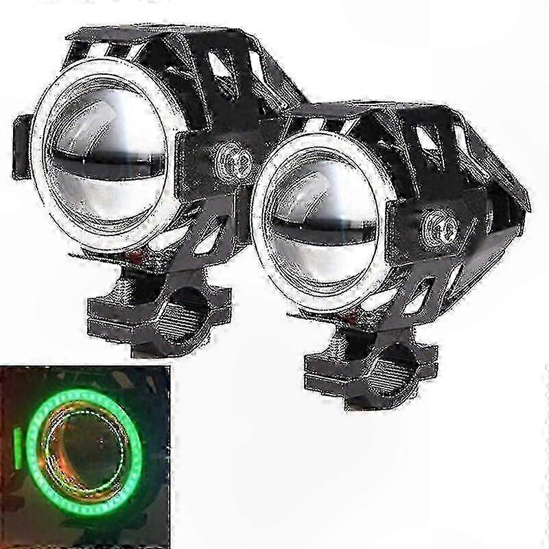 125w U7 Led-motorradscheinwerfer, Blendfreies Fernlicht Mit Angel Eye Halo Für Motorräder
