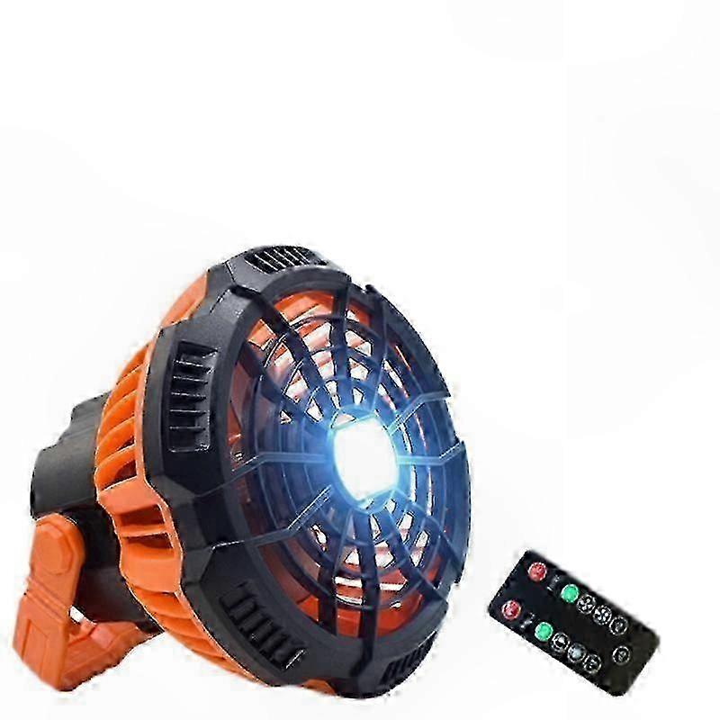 Tragbarer Campingventilator Mit Led-licht Für Outdoor-abenteuer