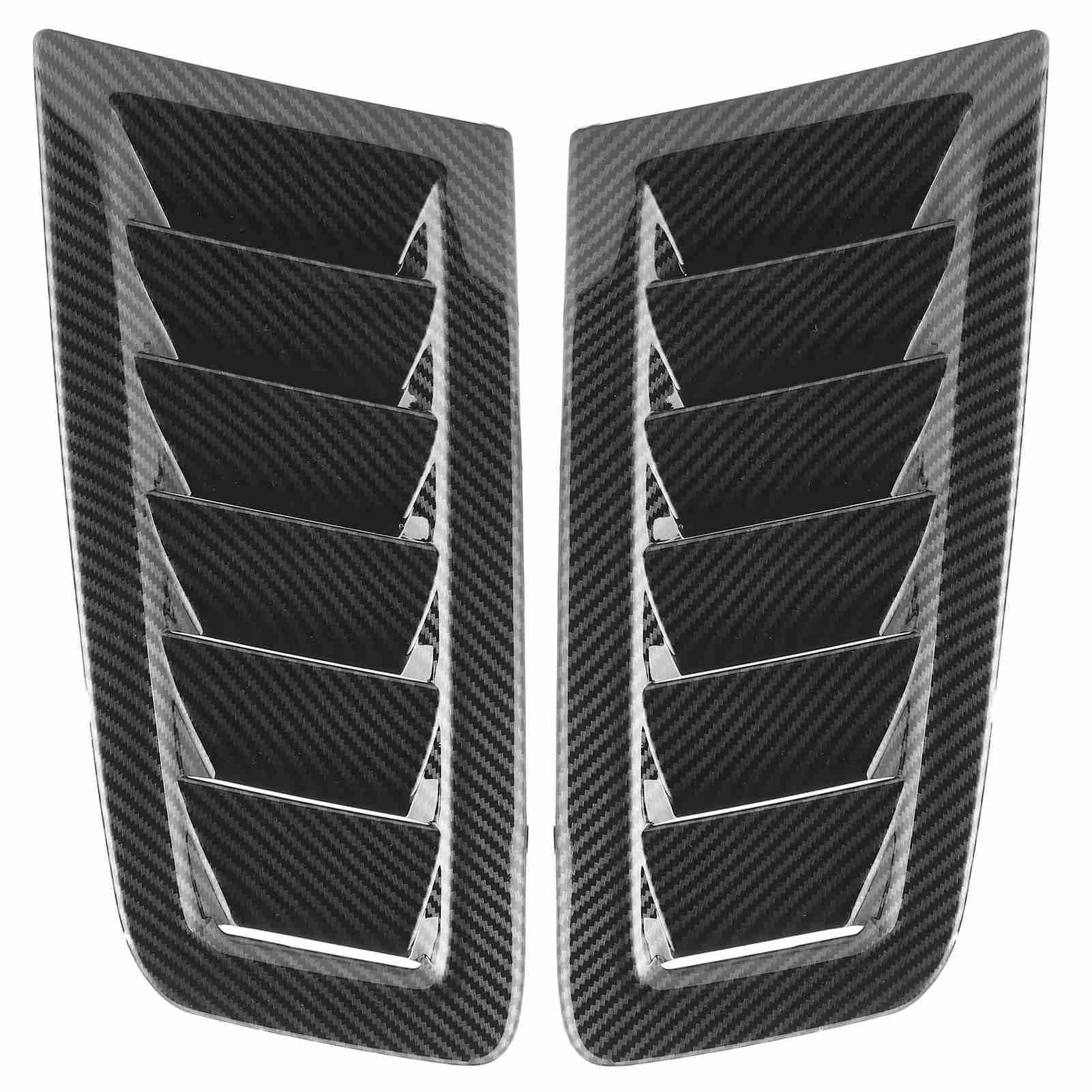 2 Universelle Motorhaubenkappen Im Focus Rs Mk2-stil Aus Kohlefaser - Äußere Lüftungsschlitze Für Autos