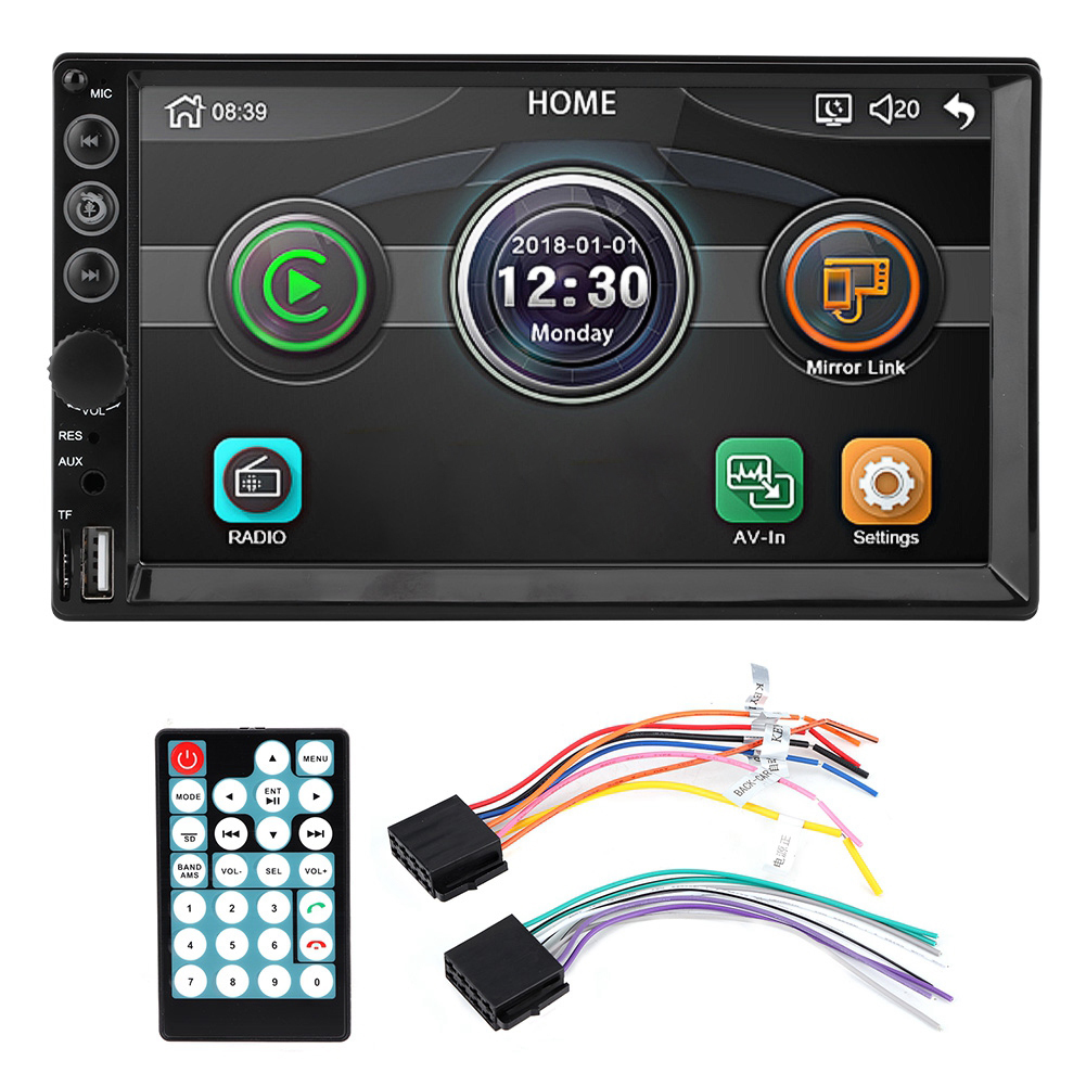 2-din-autoradio Mit 7-zoll-hd-touchscreen, Mp5-7062, Bluetooth, Fm-radio, Audio-/video-musikplayer