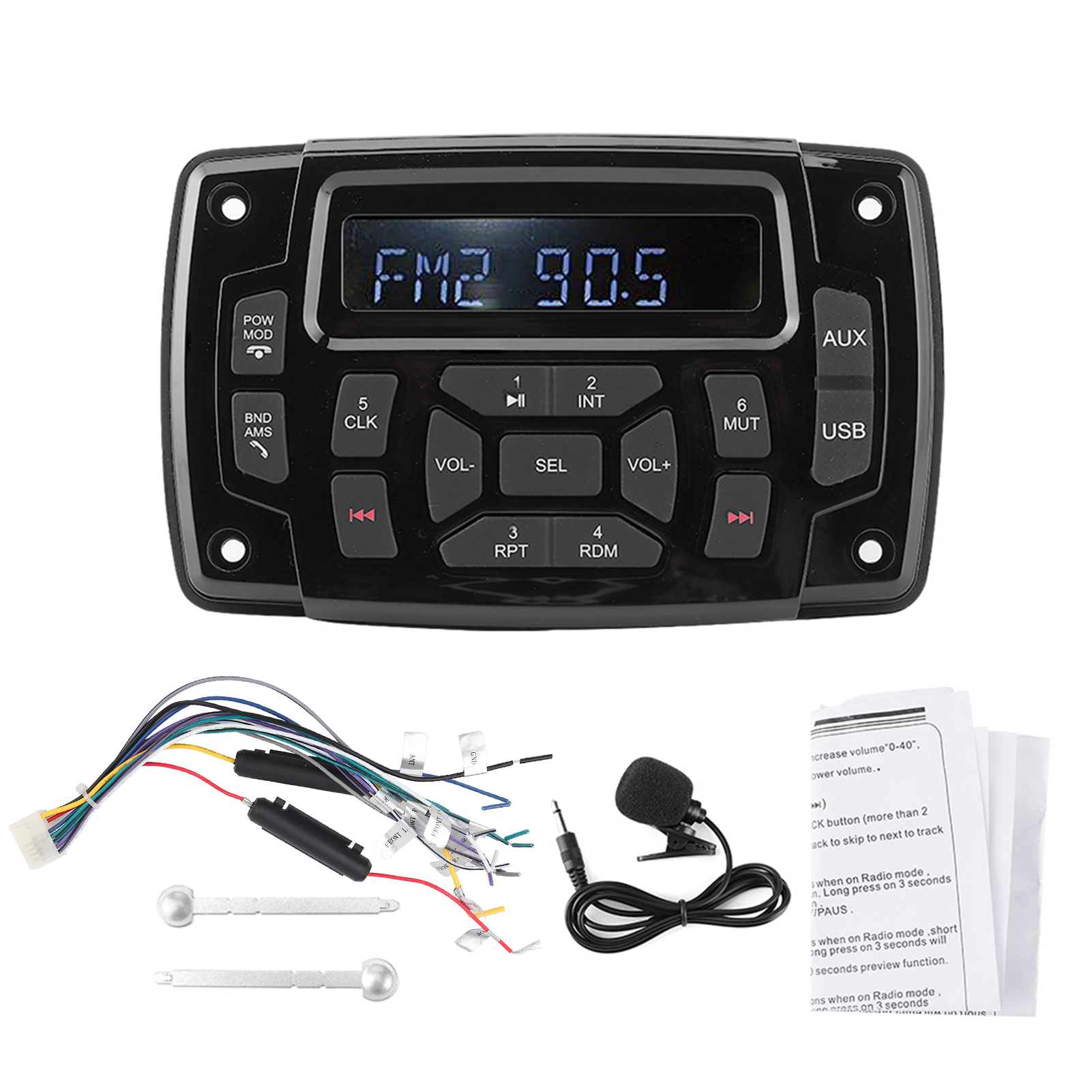 12v Bluetooth Mp3-stereo-empfänger Mit Fm/am-audio, Ip66 Wasserdicht Für Boote