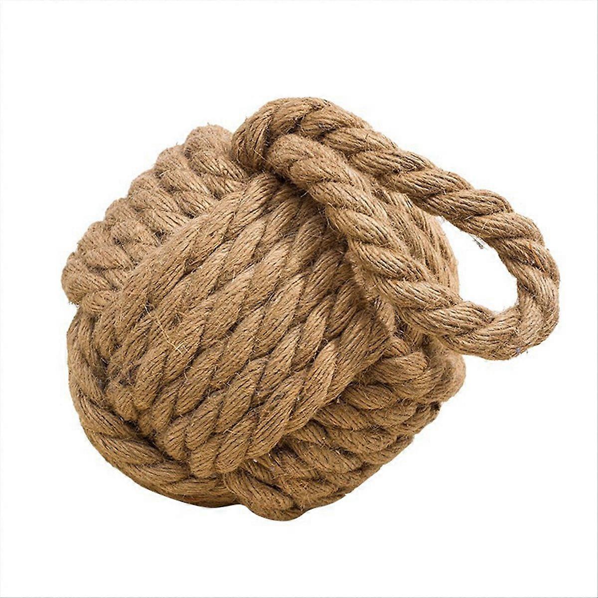 Nautischer Türstopper Aus Affenseil, Dekorativer Knoten 15 Cm, Nautischer Türstopper Für Den Innenbereich, Robuste Ausführung, Modell A