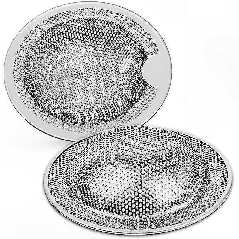 2er-set Spülbecken-siebe, 76 Mm, Edelstahl, Für Schnelles Abfließen, Standardgröße, Praktisches Paar