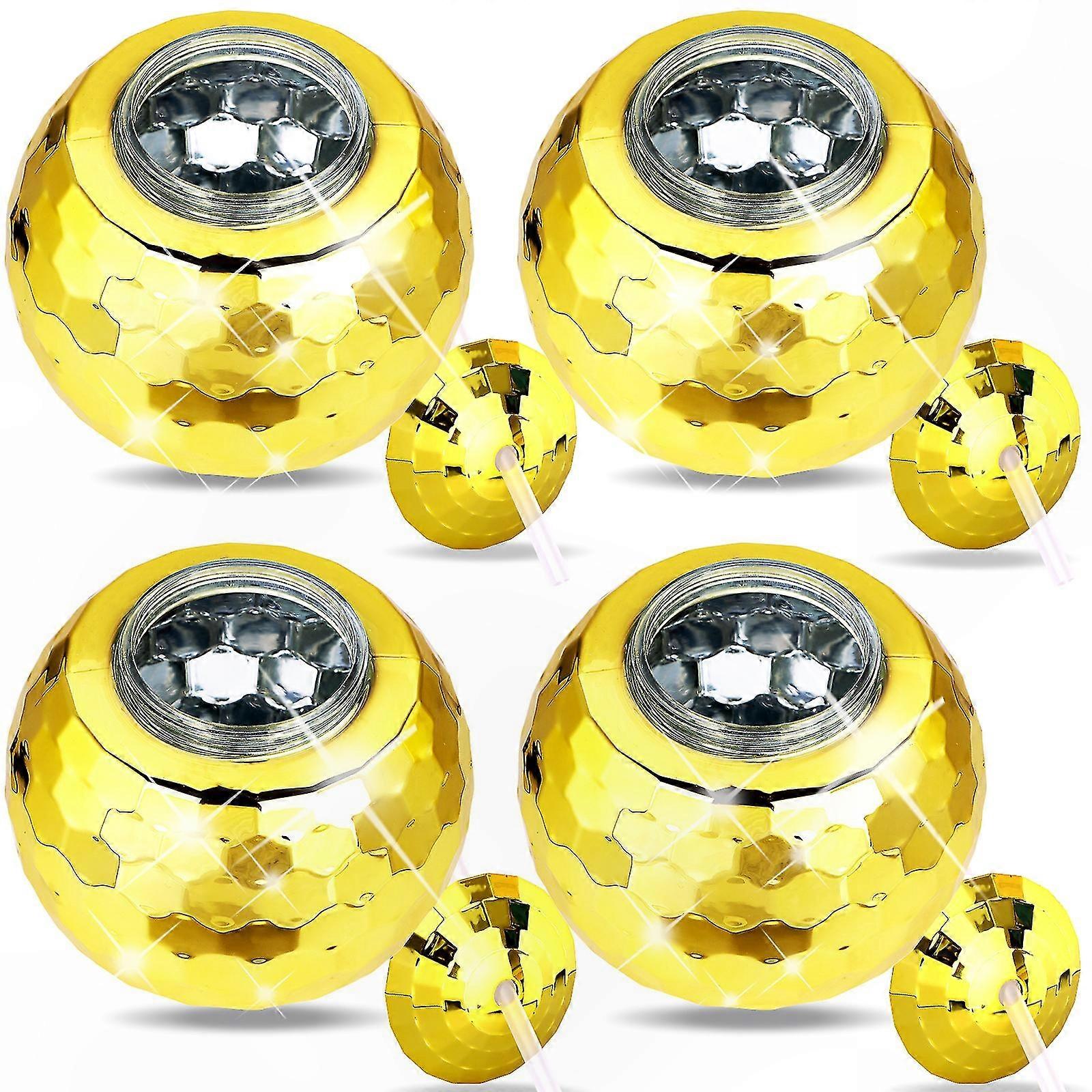 Set Mit 4 Disco-weingläsern Mit Glitzerkugel